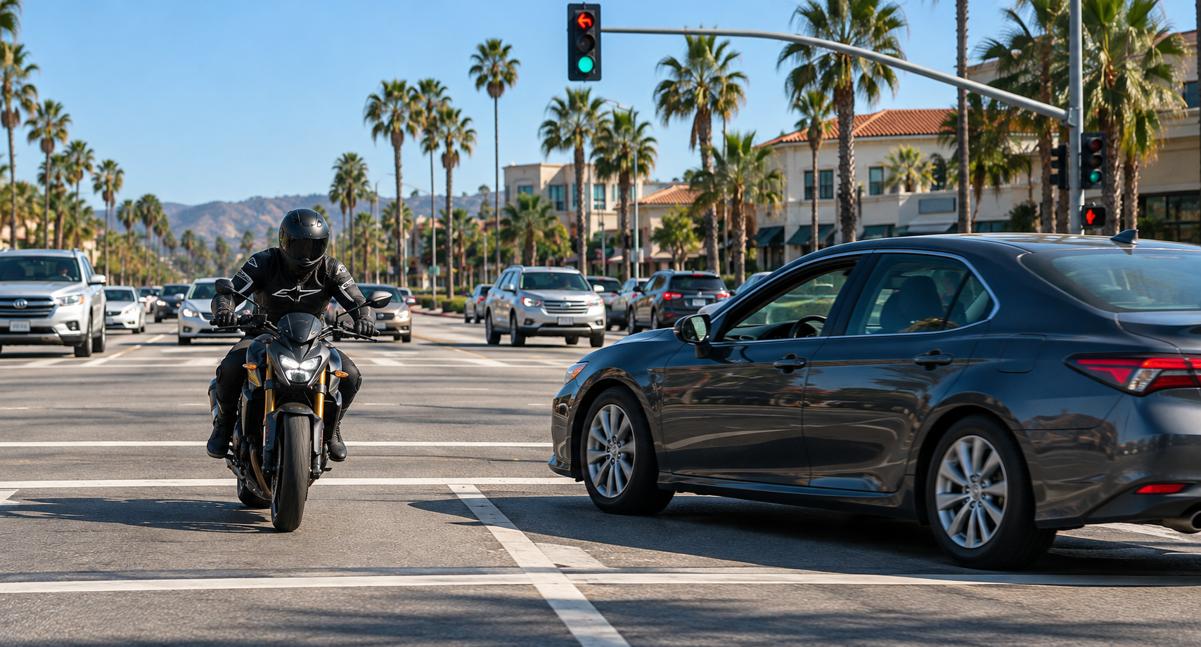 Why Left-Turn Motorcycle Accidents Happen at Intersections